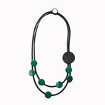 Original Design Women Short Statement Necklace, Wooden Bead Braided Rope Choker, Lightweight Sturdy Accessory for Holiday Party & Daily Banquet