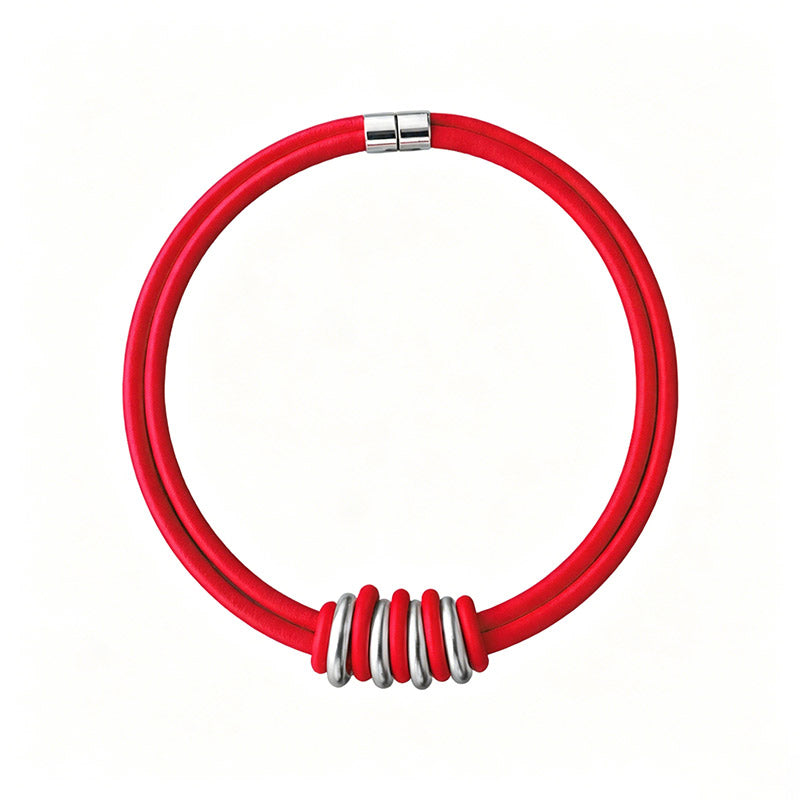 Gothic Punk Multi-Layer Coil Choker Necklace, Bold Rebellious Design, Premium Durable Material, Versatile Daily Jewelry & Carnival Party Accessory, All-Year Fashion Gift, Gothic Statement Jewelry, Exquisite Craftsmanship for Alternative Style Lovers