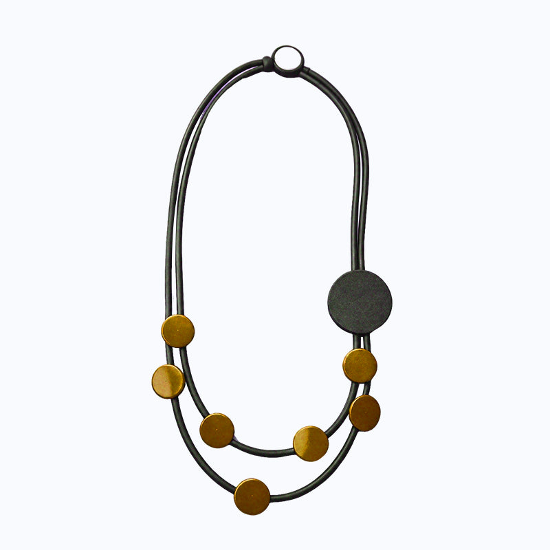 Original Design Women Short Statement Necklace, Wooden Bead Braided Rope Choker, Lightweight Sturdy Accessory for Holiday Party & Daily Banquet