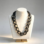 Handmade Gothic Chunky Oval Link Choker Necklace, Party Holiday Statement Gift Jewelry