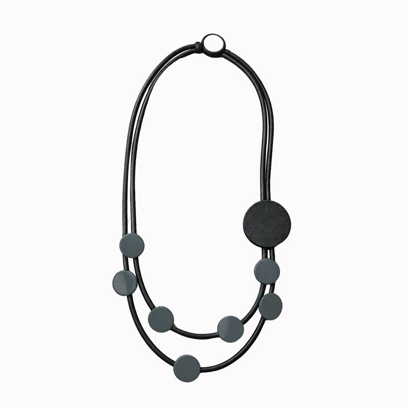 Original Design Women Short Statement Necklace, Wooden Bead Braided Rope Choker, Lightweight Sturdy Accessory for Holiday Party & Daily Banquet