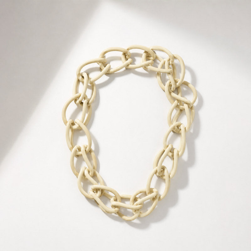 Handmade Gothic Chunky Oval Link Choker Necklace, Party Holiday Statement Gift Jewelry