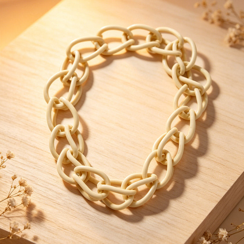 Handmade Gothic Chunky Oval Link Choker Necklace, Party Holiday Statement Gift Jewelry