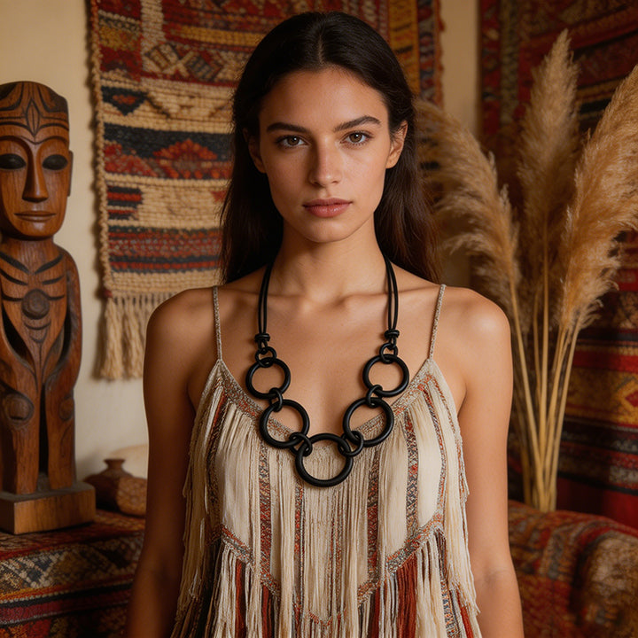Bohemian Multi-Layer Ring Necklace